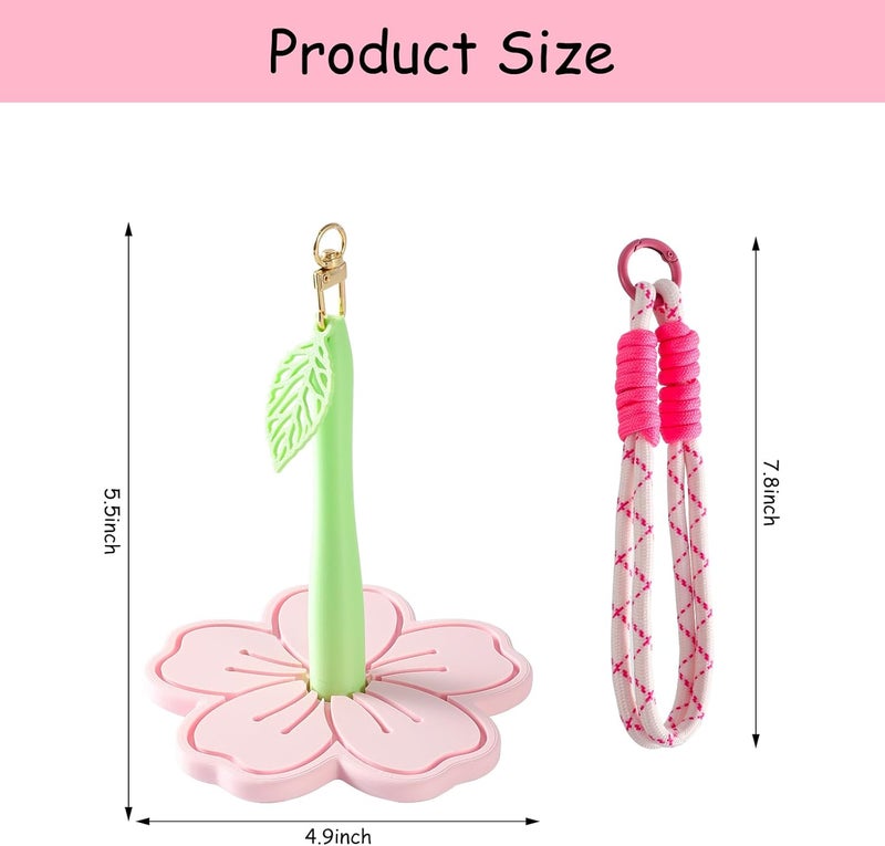 RSRIHE Portable Wrist Yarn Holder- 3D Printed Sakura Crochet Holder for Knitting. Perfect for Travel and on-The-go Crocheting. Comfortable Handmade Tool for Yarn Lovers - Image 2